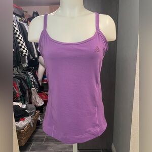 Adidas Climalite Purple Workout Tank Top w/ Sports Bra
